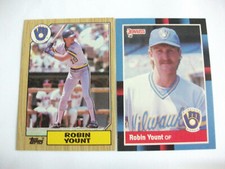 (2) ROBIN YOUNT CARDS 1988 DONRUSS # 295 &1987 TOPPS # 773 BASEBALL CARDS