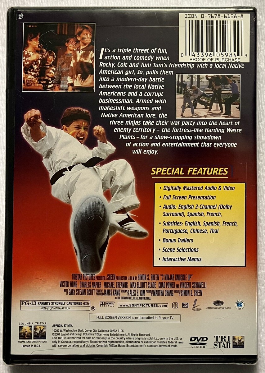 3 Ninjas Knuckle Up (DVD) New, Sealed 43396059849| eBay