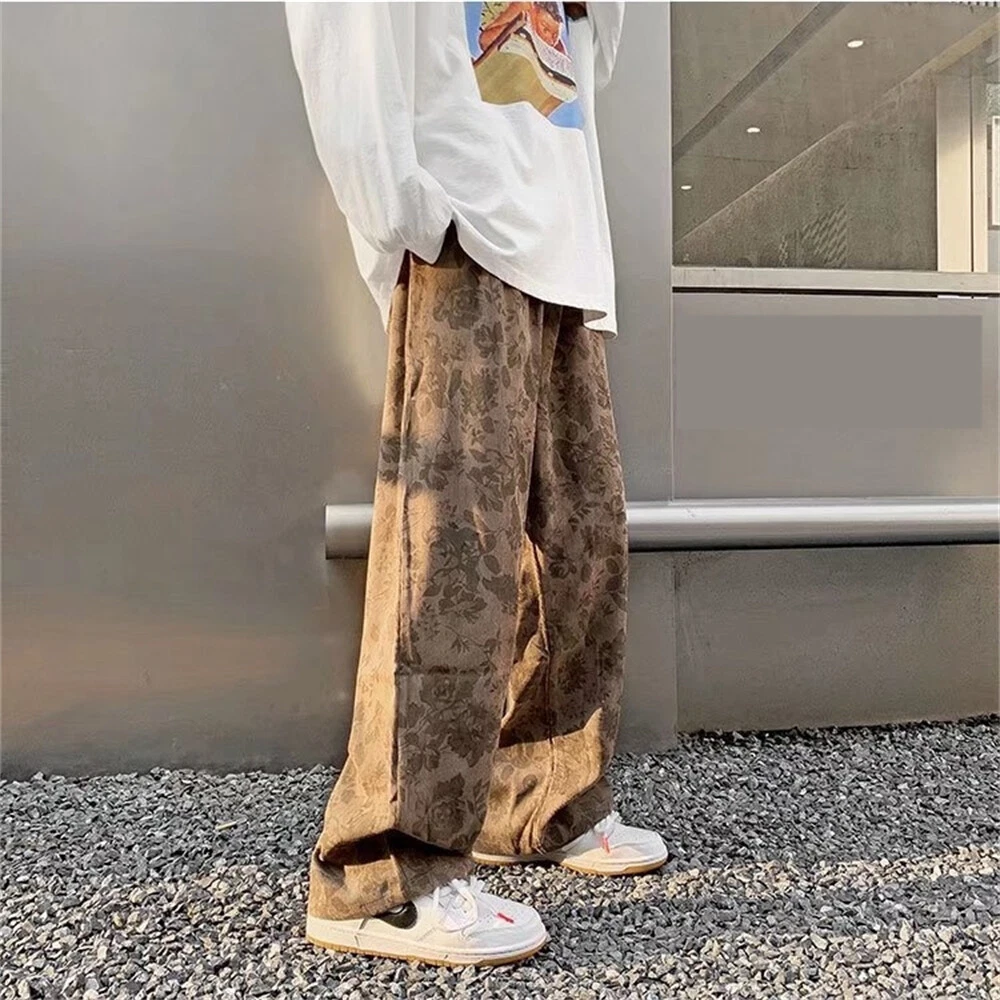 Men's Loose Wide-Leg Pants Casual Straight Pants Retro Street Hip Hop Trousers
Opens in a new window