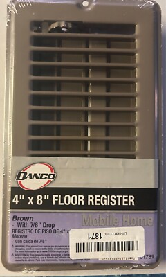 8 Inch Rounded Register Danco 61789 4-Inch x 8-Inch Steel Floor Register with 7/8-Inch Drop ...