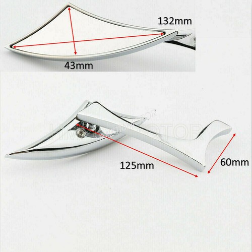 Motorcycle Rearview Mirrors for Harley Honda Yamaha Suzuki Kawasaki 8/10mm - Picture 22 of 35