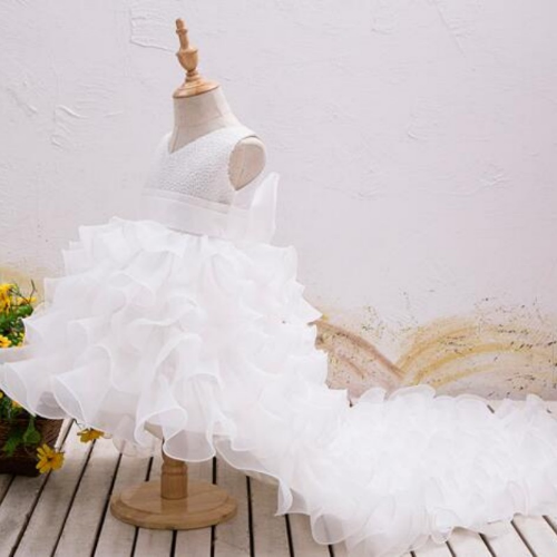 3-14 Years Flower Girl Wedding Birthday Party Princess Lace Children Clothing - Picture 6 of 28