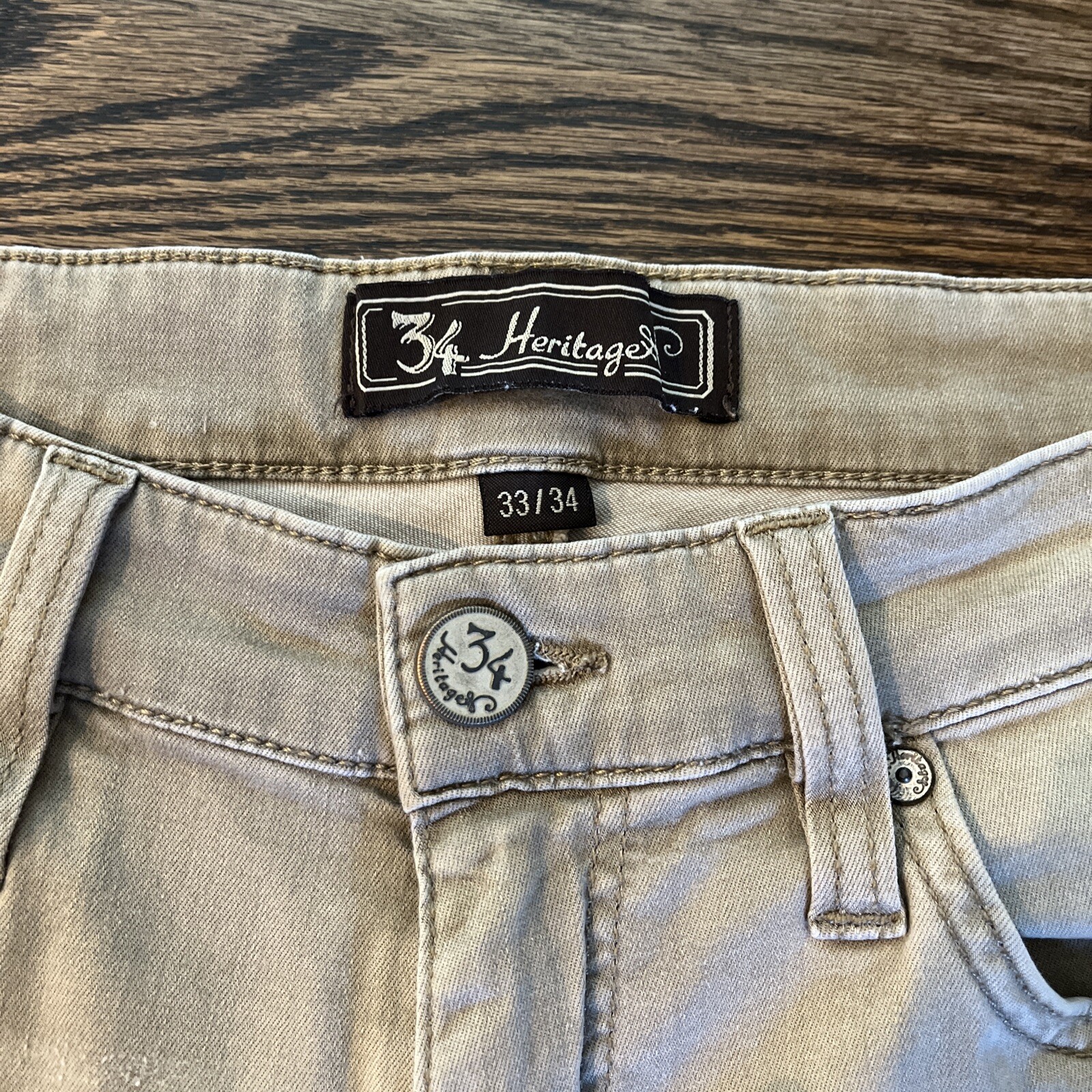 34 Heritage Pants Men 32 X 26 Tan Charisma Comfort Rise Classic Jeans Pockets - View 3