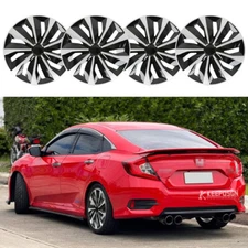 For 2016-2021 Honda Civic 16" Wheel Covers Snap On Hub Caps fit R16 Tire Rim