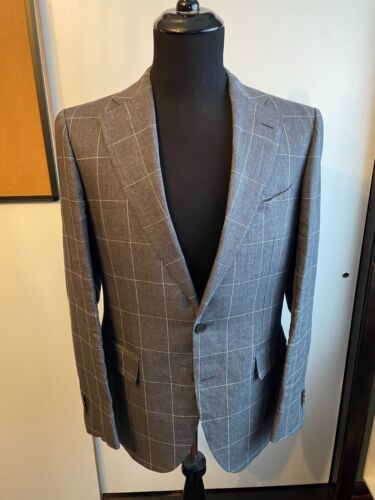 Suit Supply Lazio Suit - Grey Check - 44L / 36x32