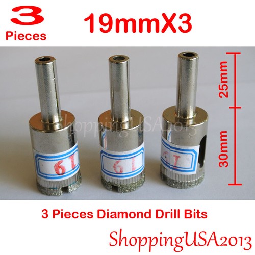 3mm-60mm All Size 3 Pieces Diamond Drill Bits Hole Saw Cutter Tools Sets - Picture 37 of 93