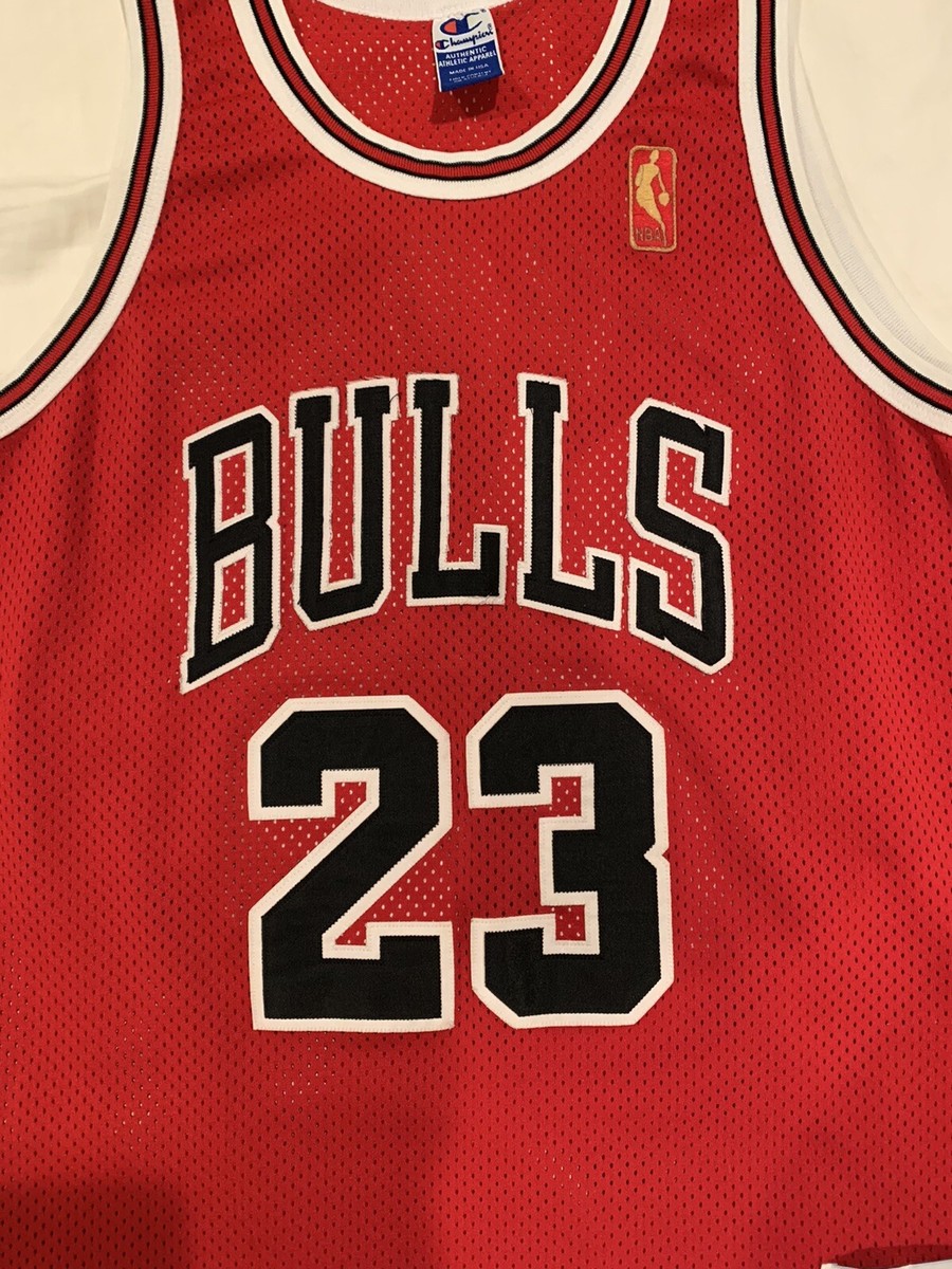 Michael Jordan 23 Champion Jersey Authentic 1996 Gold 50th