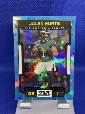 Jalen Hurts 2023 Panini Score Football Blue Stars #242 SP  /299