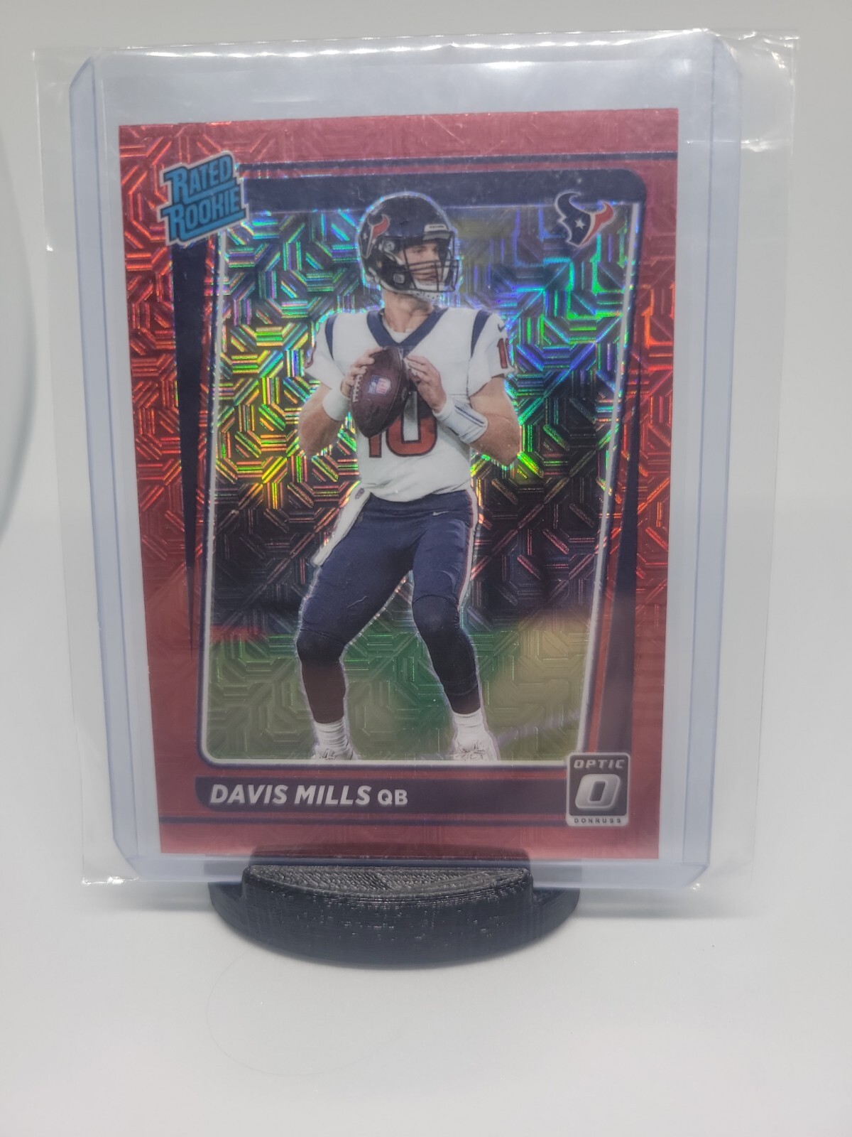 2021 Donruss Optic DAVIS MILLS Mojo Red Prizm Rated Rookie RC TEXANS #222 🔥📈