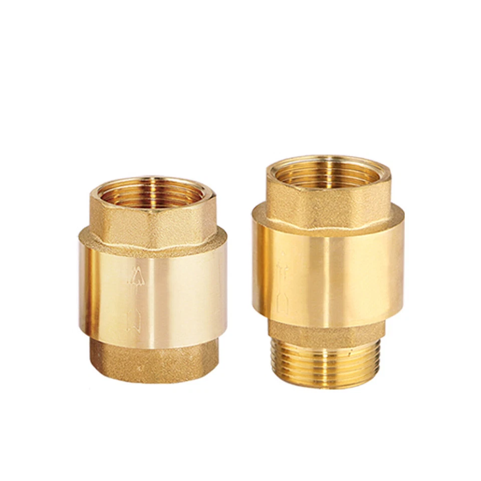 1/2" 3/4" 1" Inch Brass Non-Return Valves Male Female Swing-Check Valves BSP - Image 2 of 4