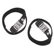 Wellgo Toe Straps for Bike Pedals Nylon Toe Clip Straps Black