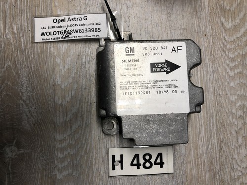 OPEL ASTRA G AIRBAG STEUERGERÄT SRS GEBRAUCHT ORIGINAL 90520841           B47/H4
