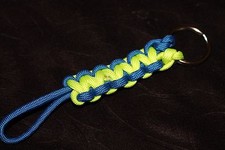 New Paracord Keychain - blue yellow B6