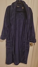Ralph Lauren plush robe for men in Navy blue. One Size NO BELT
