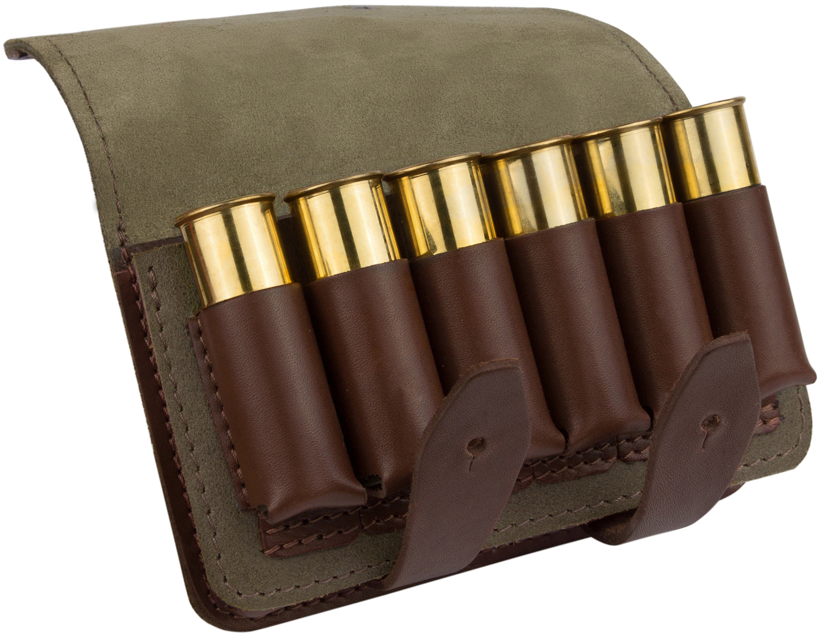 Leather Rifle Ammo Pouch Cartridge Holder 12 Gauge / 308 Brown Green eBay
