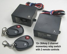 MSD 12V DC 30A 315mhz 2ch MOMENTARY RELAY SWITCH 2 remote control RX12