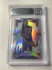 Satou Sabally Signed 2020 Panini Prizm Silver #90 Rookie Dallas Wings Auto 10
