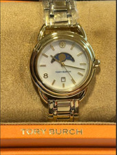 NEW TORY BURCH The Miller Gold-Tone Stainless Steel Bracelet Watch 34mm TBW7229