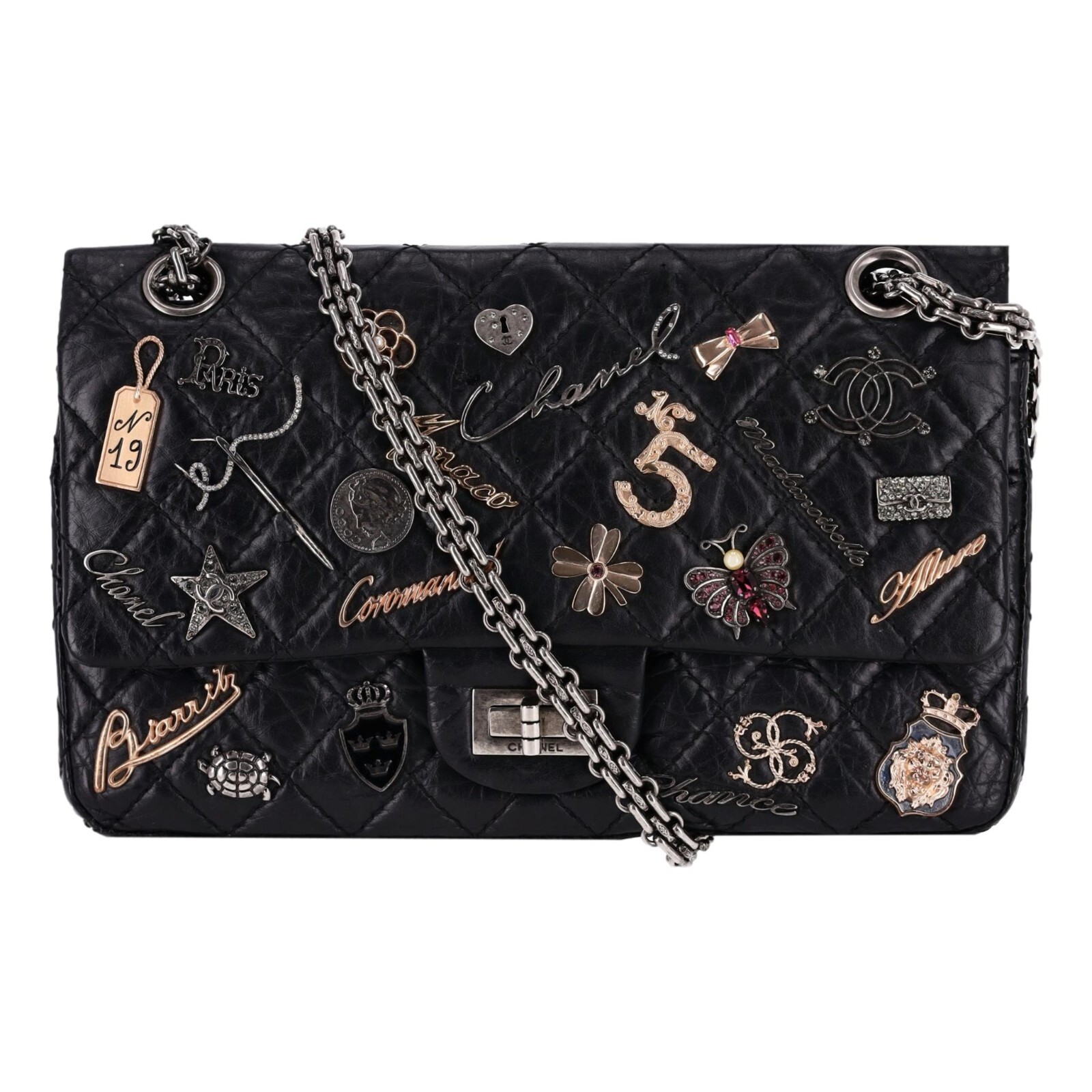 Chanel Reissue 2.55 Lucky Charm Double Flap Leather Bag