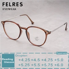 Oval Reading Glasses Women Highly Strength Reader +4.25 +4.5 +4.75 +5.0 To +6.0