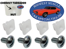 GM GMC Front Rear Bumper License Plate Holder Frame Bolts & Nuts Hardware 8pc RM