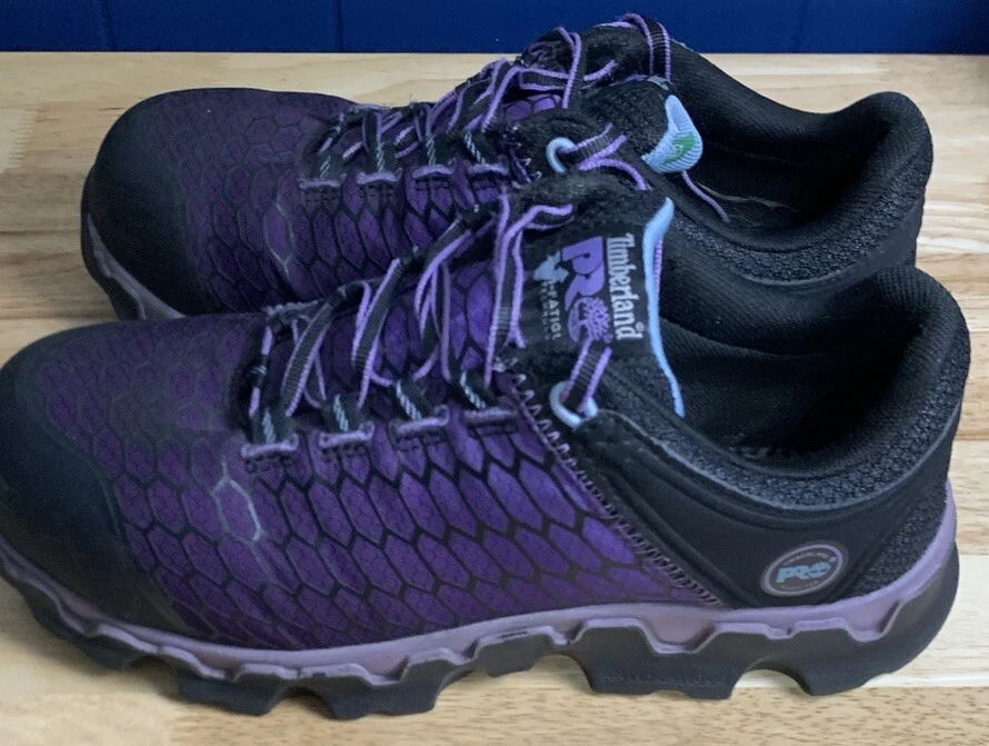 Zapatos de trabajo Timberland PRO antifatiga punta de aleación de acero para mujer 8M púrpura utilitario Foto 2 de 4