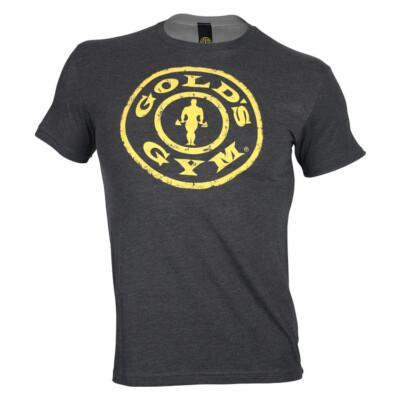 (003)Gold's Gym Shirt ''Stronger Than Ordinary''  Gr. S | Der Muscle-Fit Klassiker