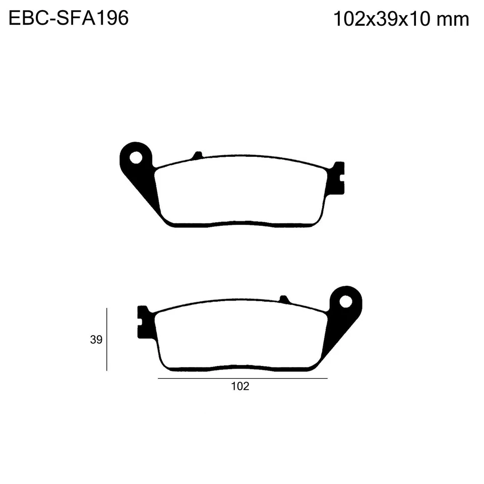 Pastillas de freno de scooter orgánicas EBC SFA196 para Kymco Venox 250 00-14 Foto 2 de 4