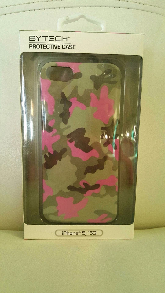 FUNDA PROTECTORA ROSA CAMUFLAJE TELÉFONO CELULAR IPHONE 5 5s nueva en paquete Foto 2 de 4