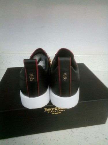 Juicy Couture Women Trainers black Size 6 Uk Brand New studded in multicolored. - Picture 7 of 8
