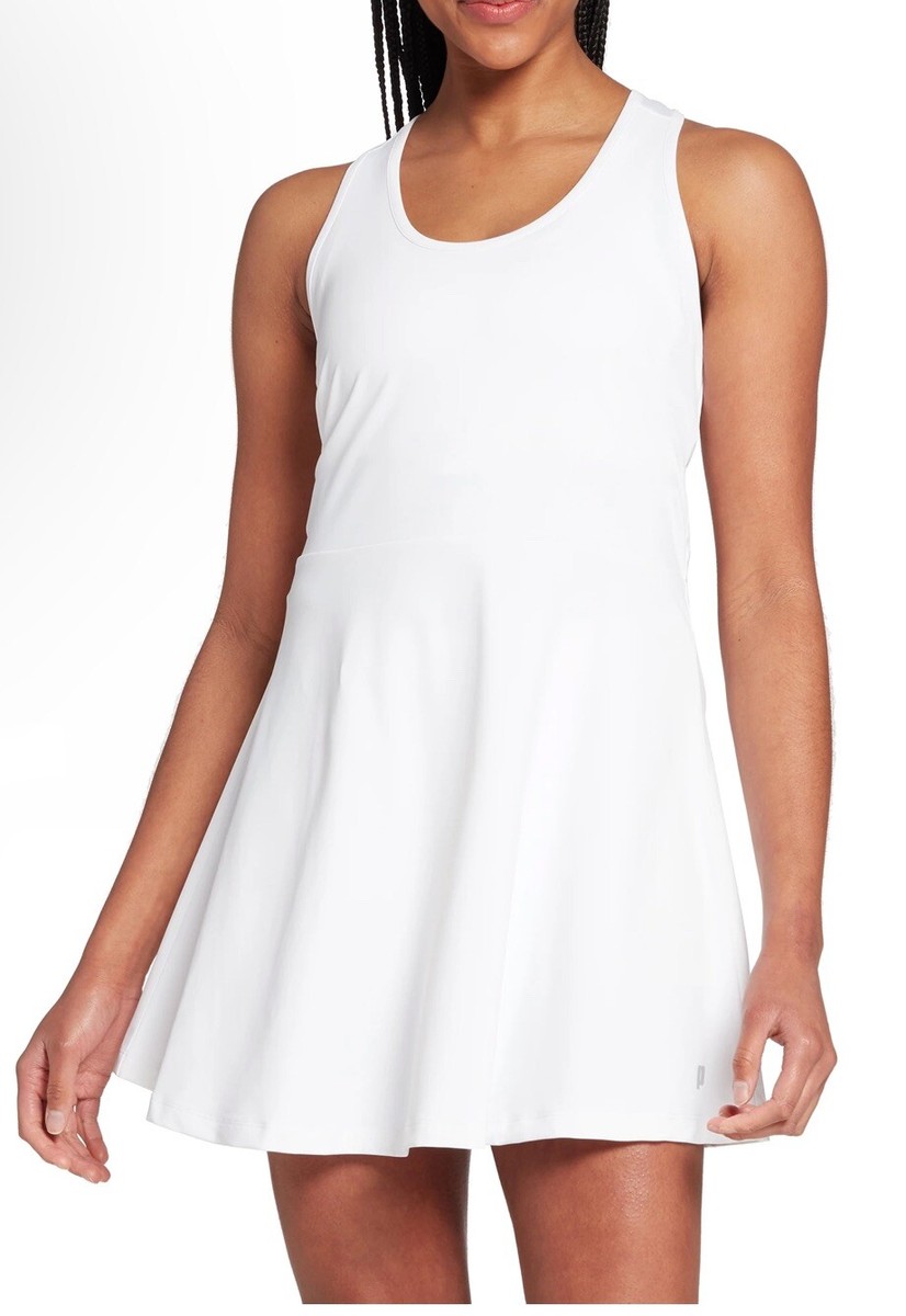 white tennis dress with shorts 4505 Curve active halterneck tennis dress with under shorts in white