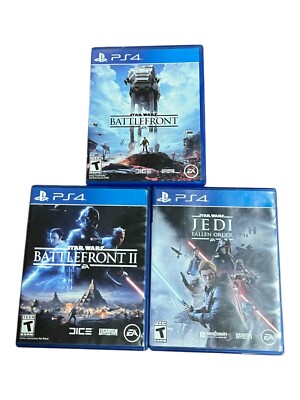 Sony PlayStation 4 PS4 CIB Complete Star Wars Battlefront 1 2 Fallen Order LOT