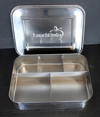 Lunchbots Stainless Steel 5 Compartment Lunchbox Food Container Tin ~ NEW?