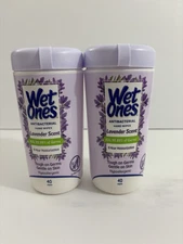 2 Pack-Wet Ones Antibacterial Hand Wipes, Lavender Scent, 40 Ct Each EXP 12/2026
