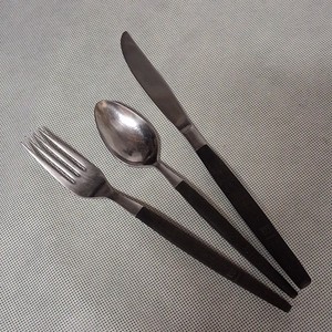 Braniff International Airlines Fork Knife Spoon 3 Piece Flatware Set Ekco