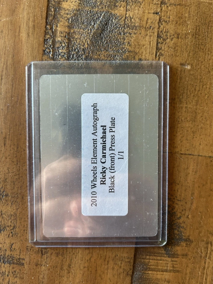 2010 Wheels Element Autograph Ricky Carmichael Black Press Plate 1/1 - Image 2 of 2