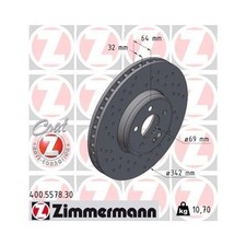 2x Disque de frein ZIMMERMANN 400.5578.30 convient pour MERCEDES-BENZ