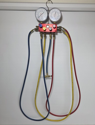 #ad Snap On Tools 4 Way Manifold Gauge A C Refrigerant R12 R22 R502 $119.00