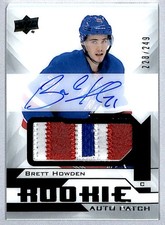 Brett Howden 2018-19 UD Premier Acetate Rookie Auto Patch /249 #AR-BH New York