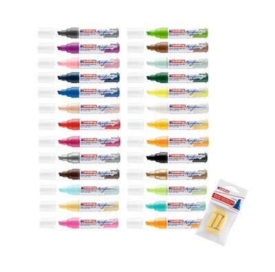 edding 5000 Acrylmarker Acrylstifte breit - viele Farben & Ersatzspitzen 