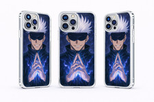 Cover Anime Gojo Satoru Custodia iPhone morbida TPU con immagini sfondi