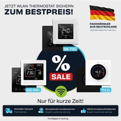 WiFi Smart Thermostat Raumthermostat Heizungssteuerung Fußbodenheizung Bluetooth