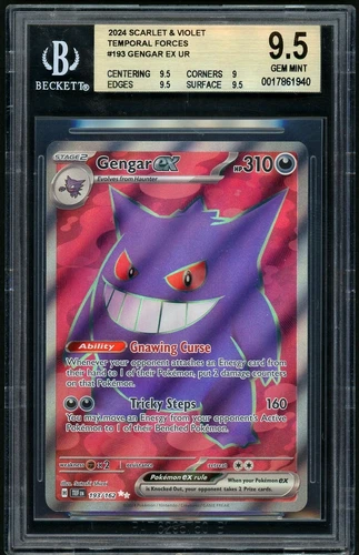 Pokemon Gengar ex 2024 Scarlet and Violet Temporal Forces Ultra Rare BGS 9.5