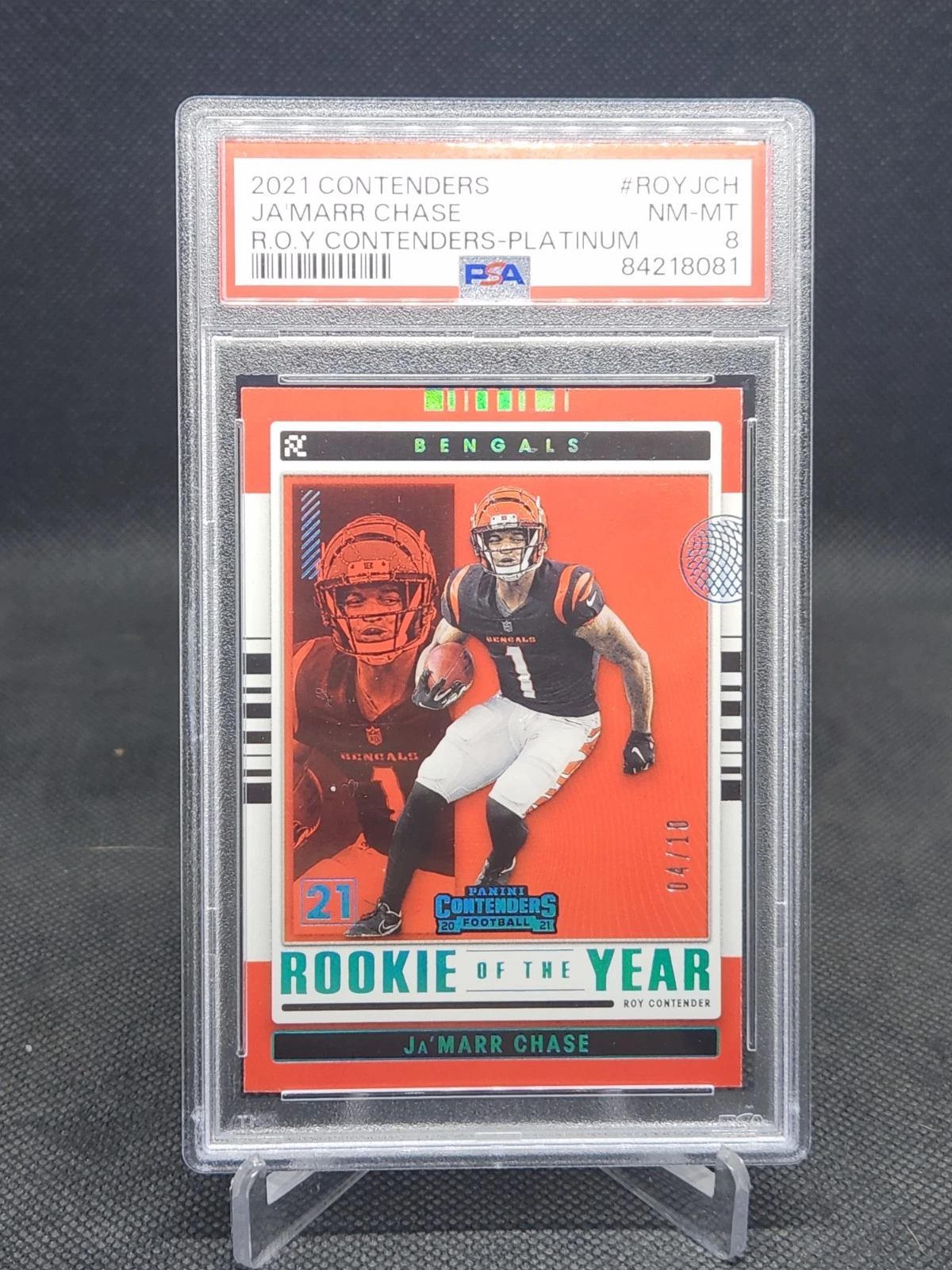 JaMarr Chase Panini Contenders Rookie of the Year Contenders #ROYJCH Platinum