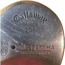 Callaway Big Bertha Warbird 10º Driver / RCH 90 RH Steel Shaft Golf Pride Wrap