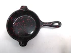 Vintage WAGNER WARE  RED SPECKLED Frying Pan ASHTRAY / SPOON REST - 4 INCH