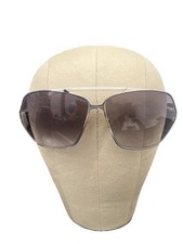 Christian Dior Aviator Sunglasses Shield Gradient Silver Pearl Stars Logo Handle