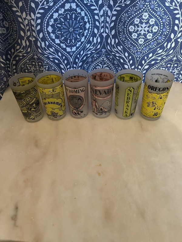 hazel atlas state souvenir glasses