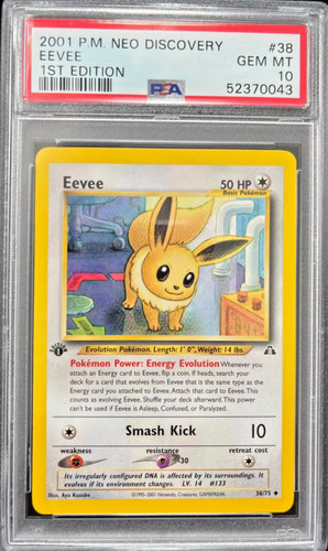 Eevee (1st Edition) graded PSA 10 for sale on eBay