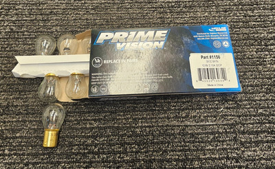 (QTY 60) PRIME VISION 1156 Automotive Miniature Bulbs S8 SC BA 15s 12.8V